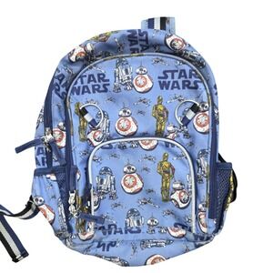 Star Wars Kids Backpack R2D2 BB8 C3PO Light Blue School Bag
